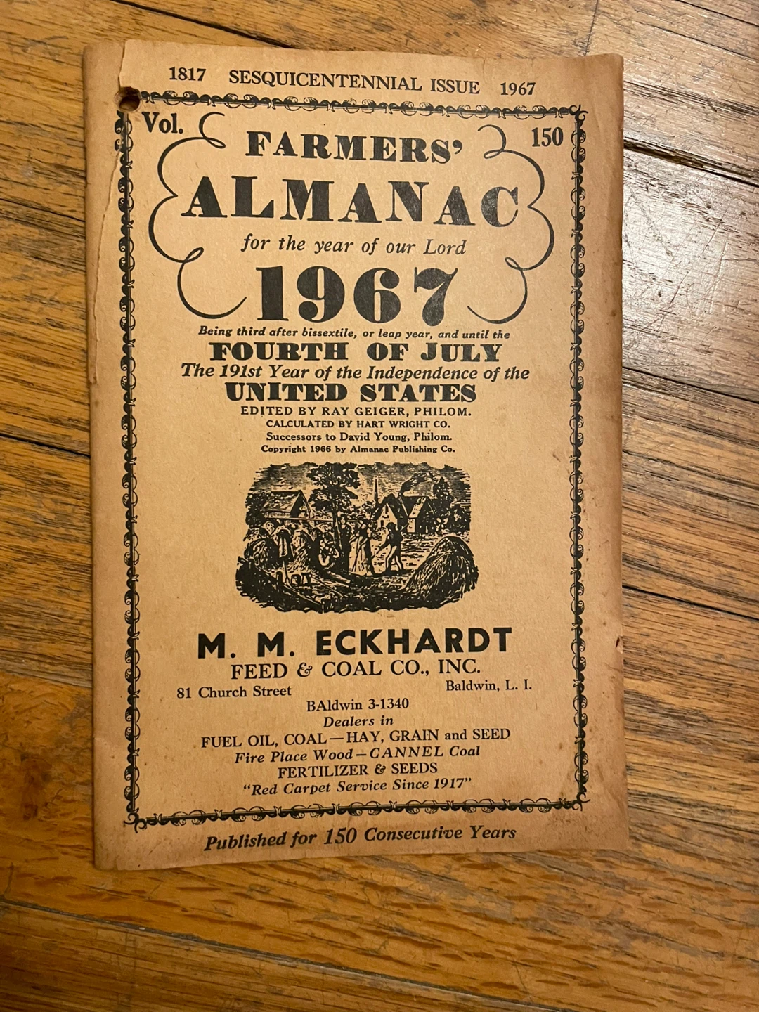 Farmers' Almanac 1967 Sesquicentennial Issue