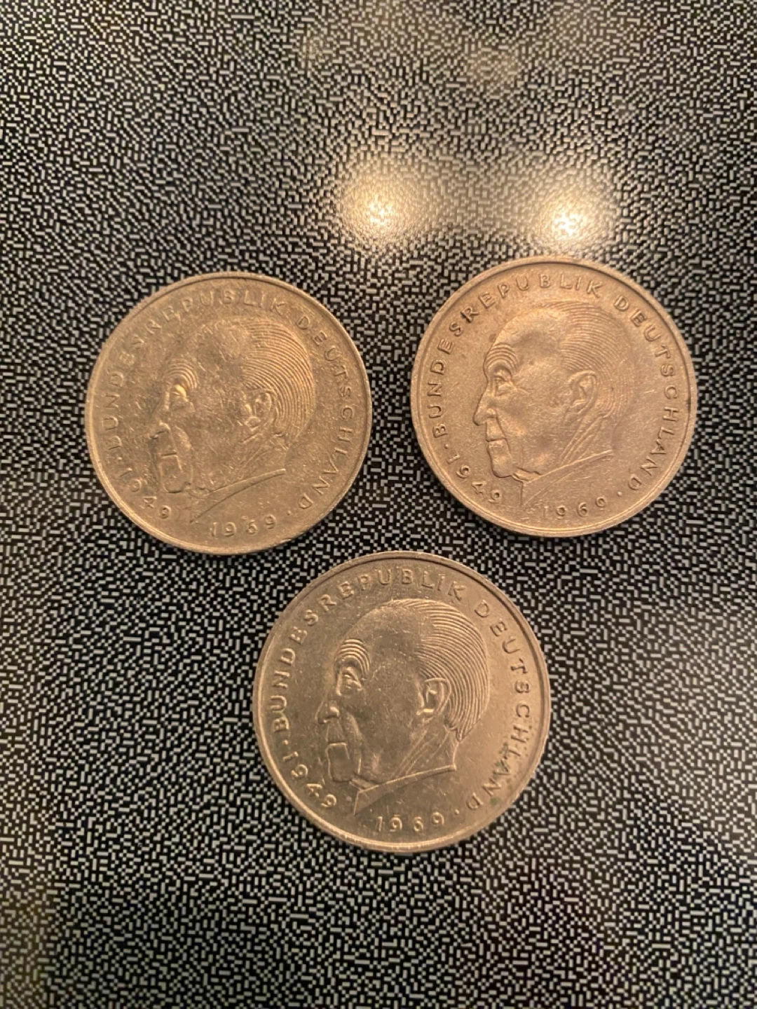 Three - 2 Deutsche Mark Coins 1974