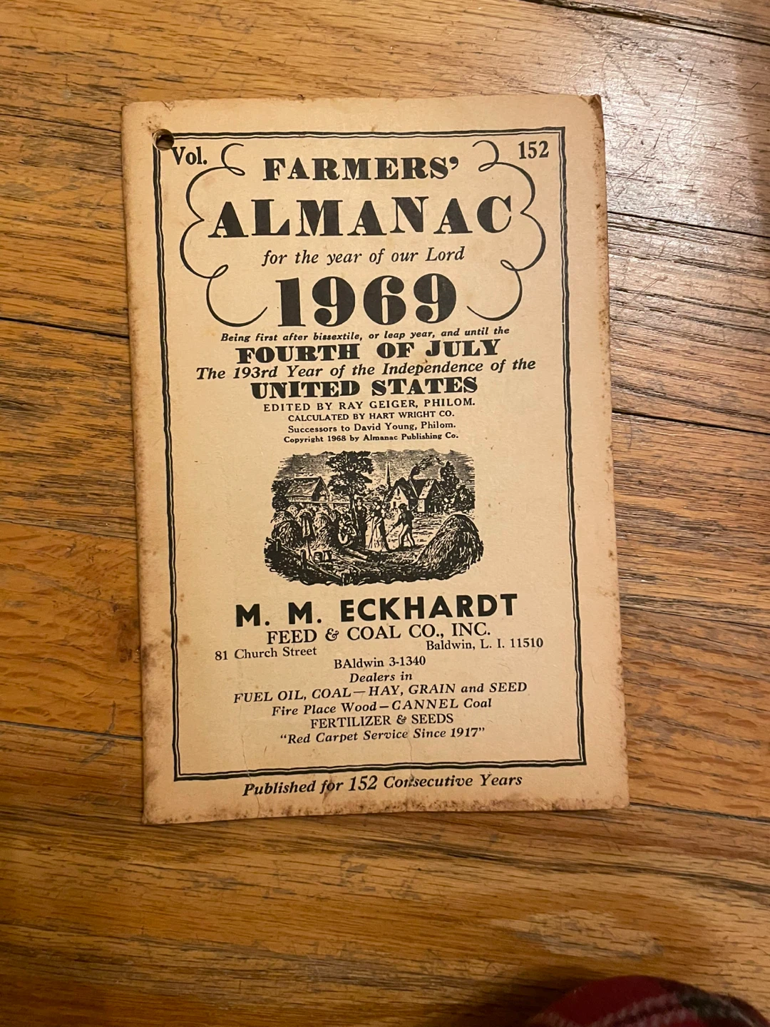 Farmers' Almanac 1969