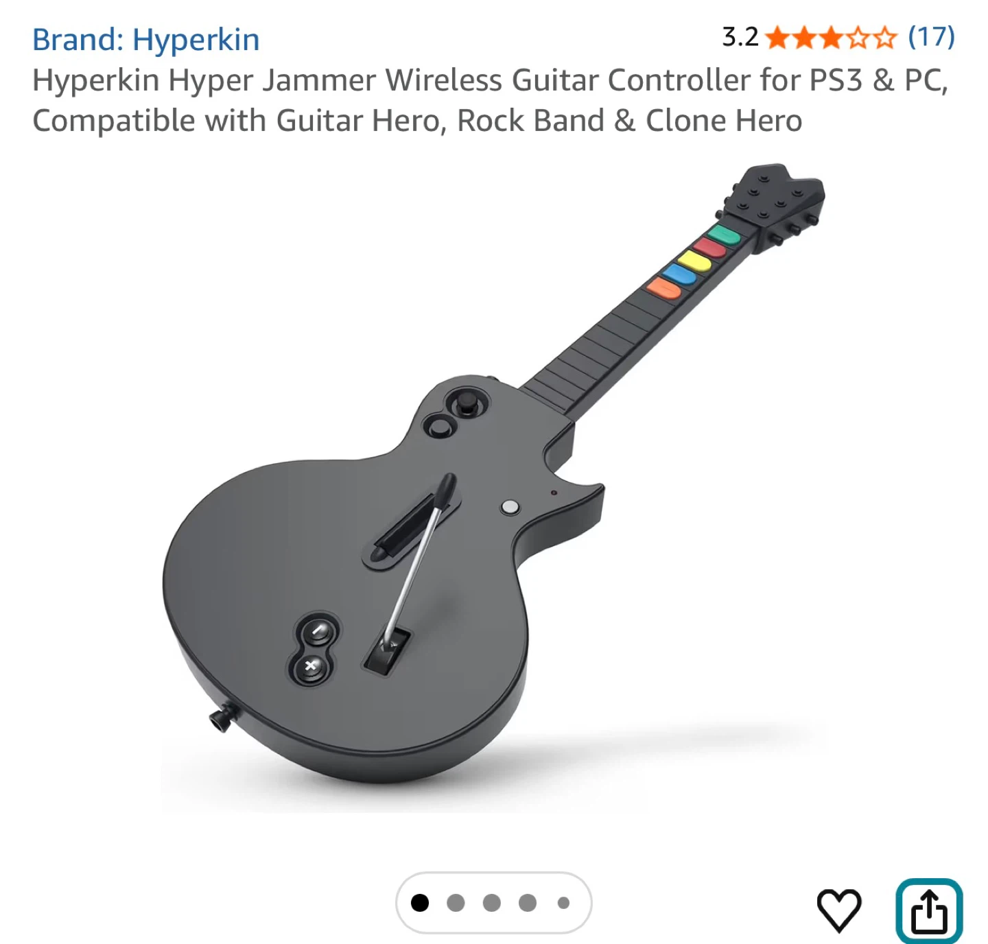 Hyperkin Hyper Jammer Wireless Guitar Controller for PS3 & PC
