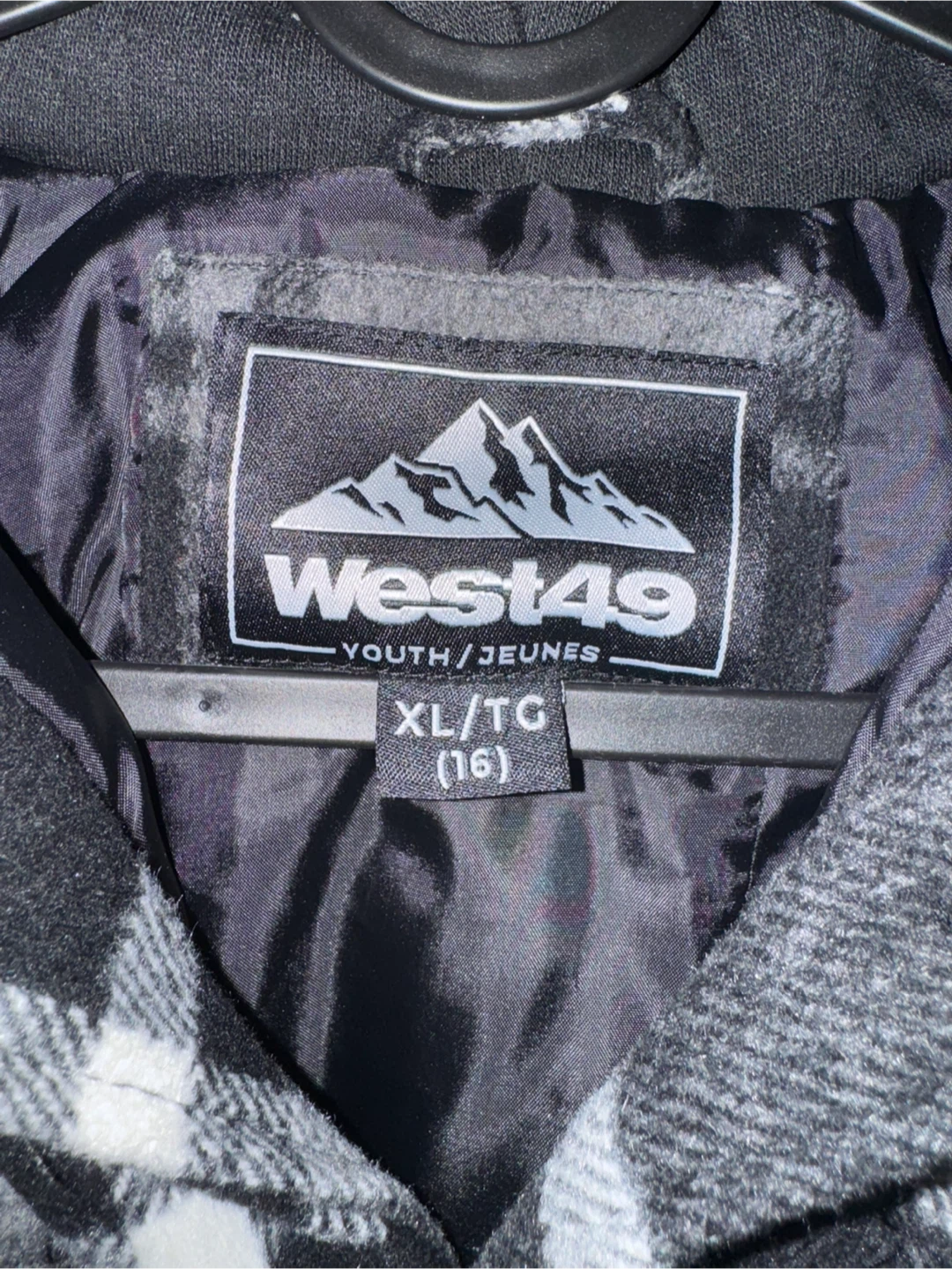 West49 Plaid Flannel Shirt Jacket with Hood - Youth XL (16) - photo 2
