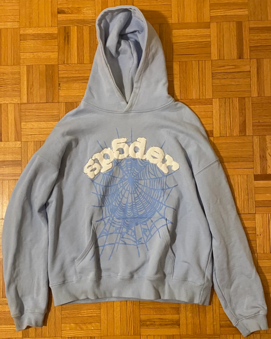 SP5DER Blue Hoodie