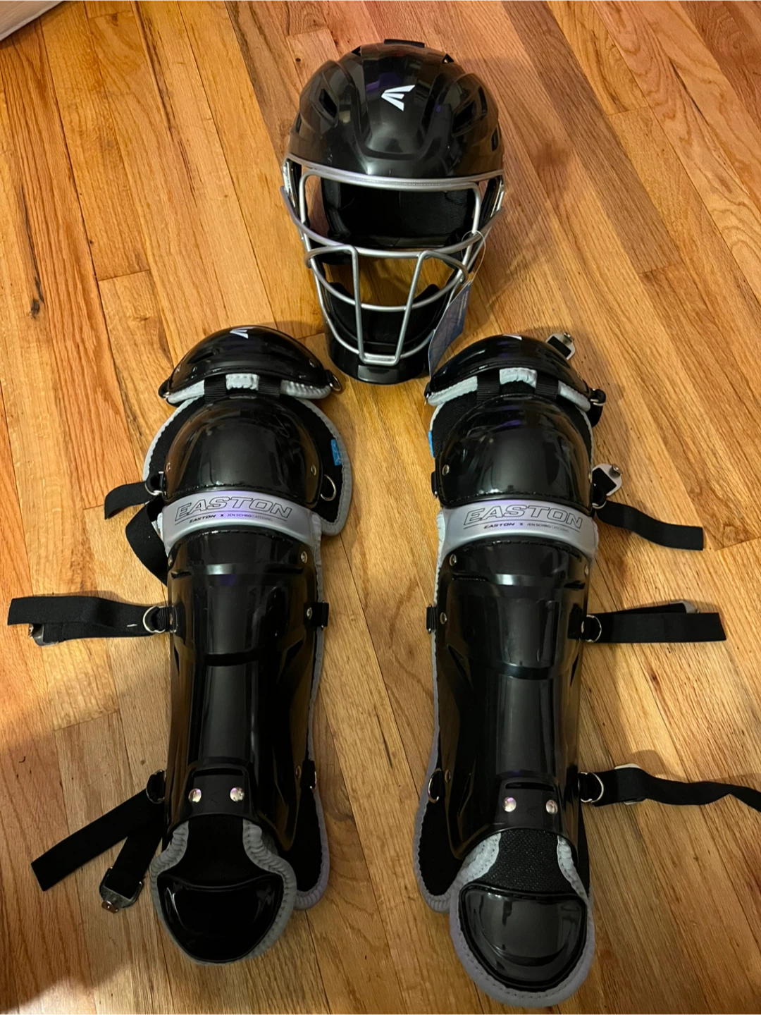 Easton Jen Schro The Fundamental Catcher's Leg Guards & Helmet