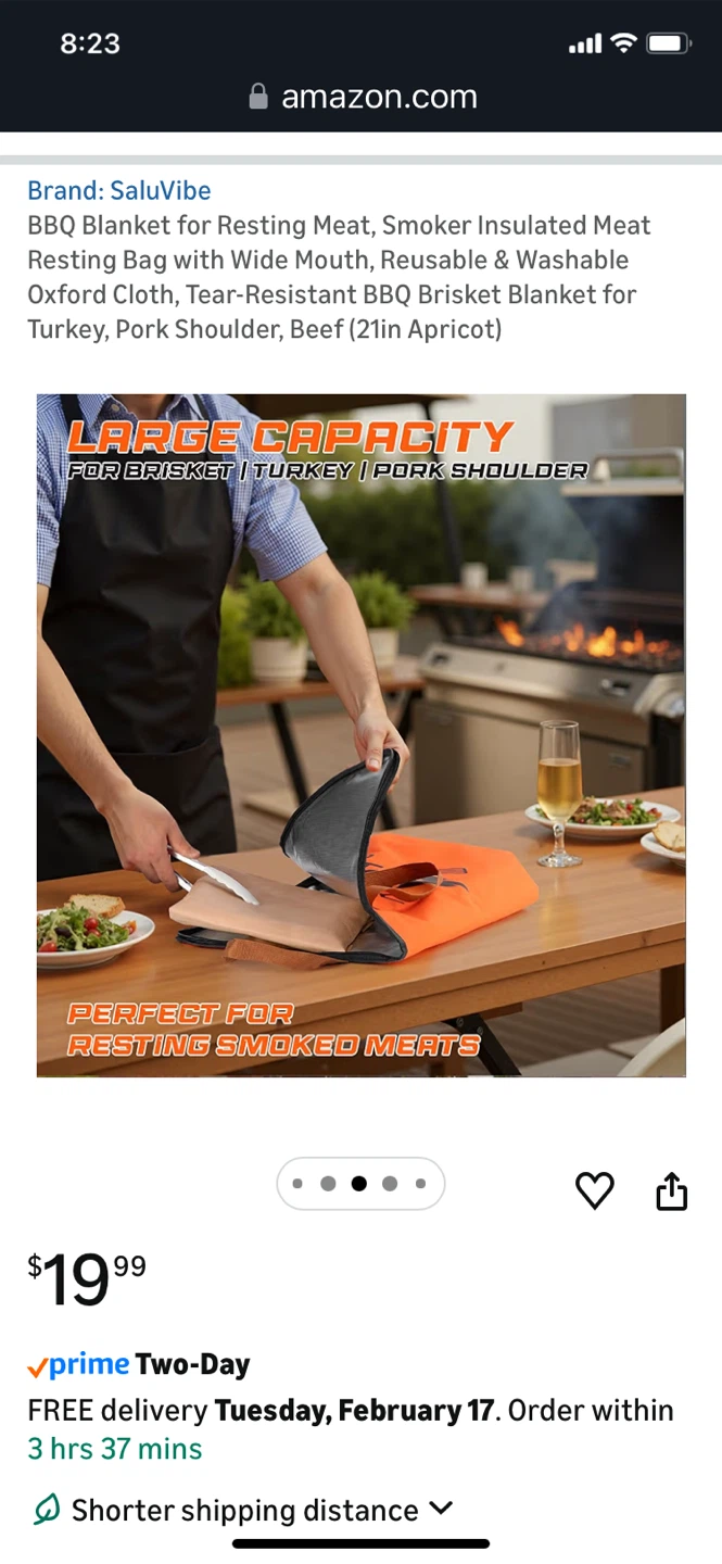 SaluVibe BBQ Meat Resting Bag - Insulated Oxford Cloth - photo 4