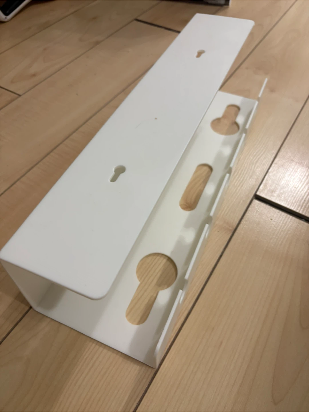 White Under-Desk Cable Management Holder