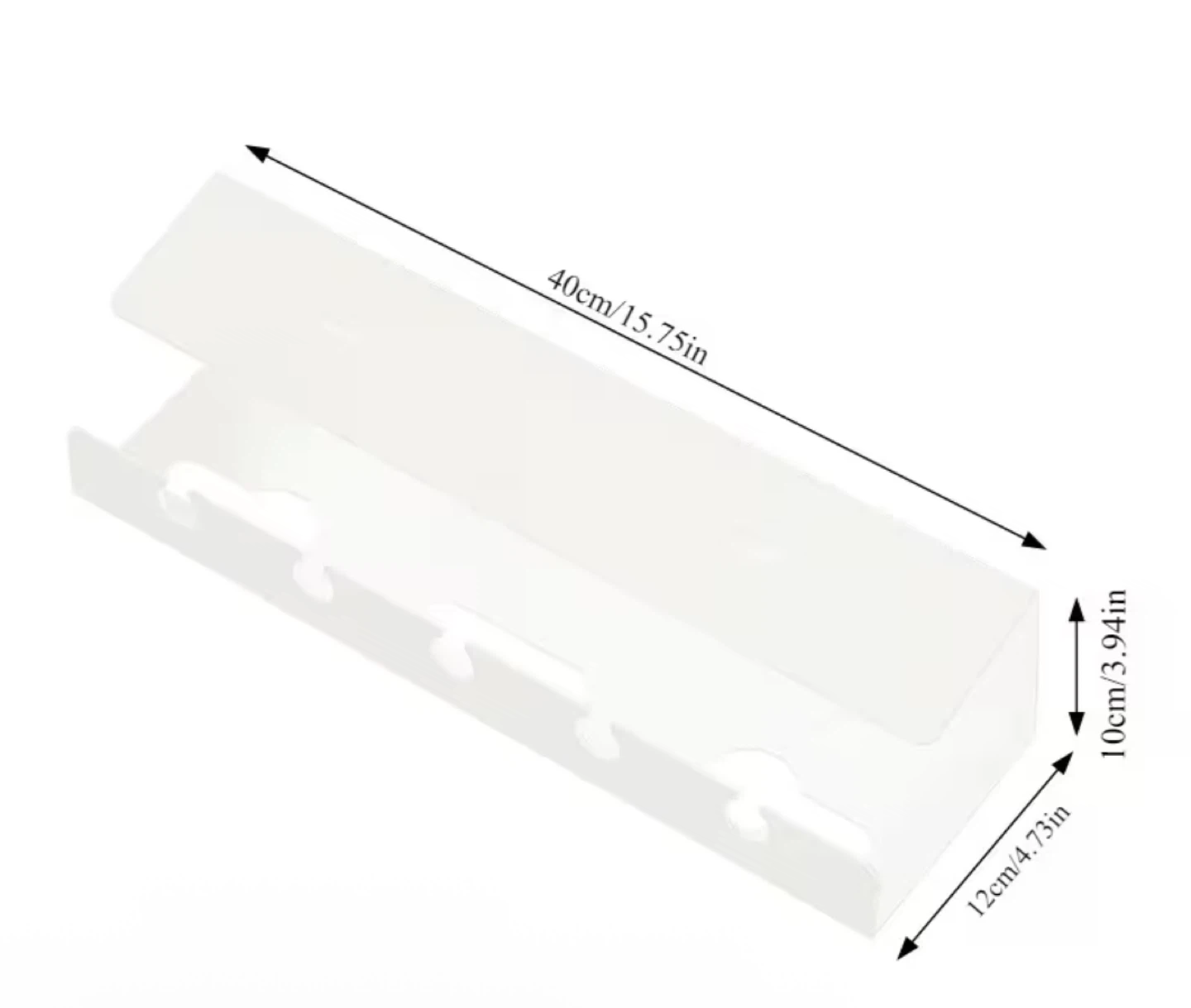 White Under-Desk Cable Management Holder - photo 2