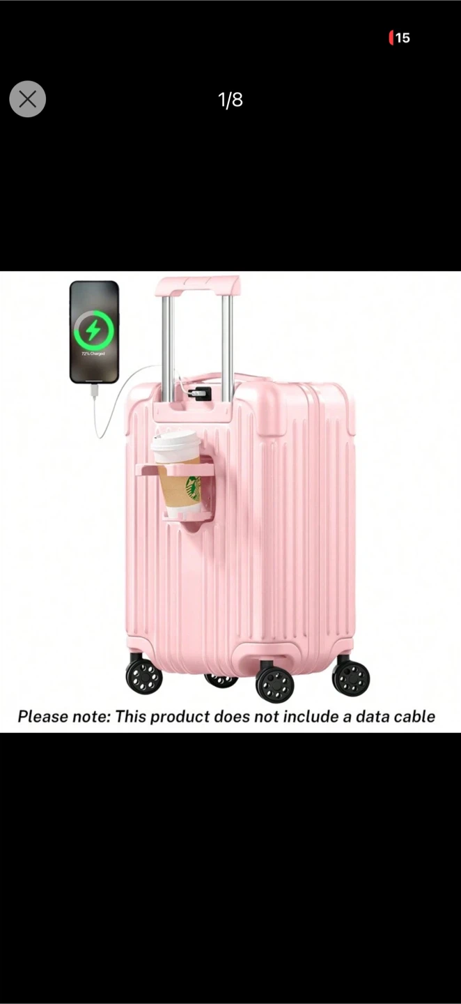 Pink Hardside Luggage - 20" Carry-On - photo 2