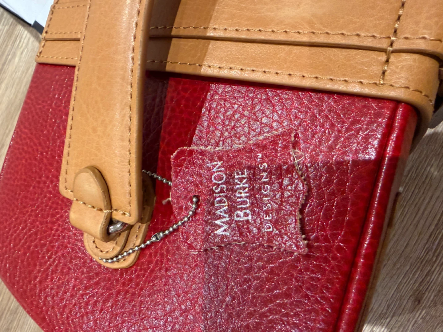 Madison Burke Designs Red Leather Jewelry Box with Mirror - photo 3