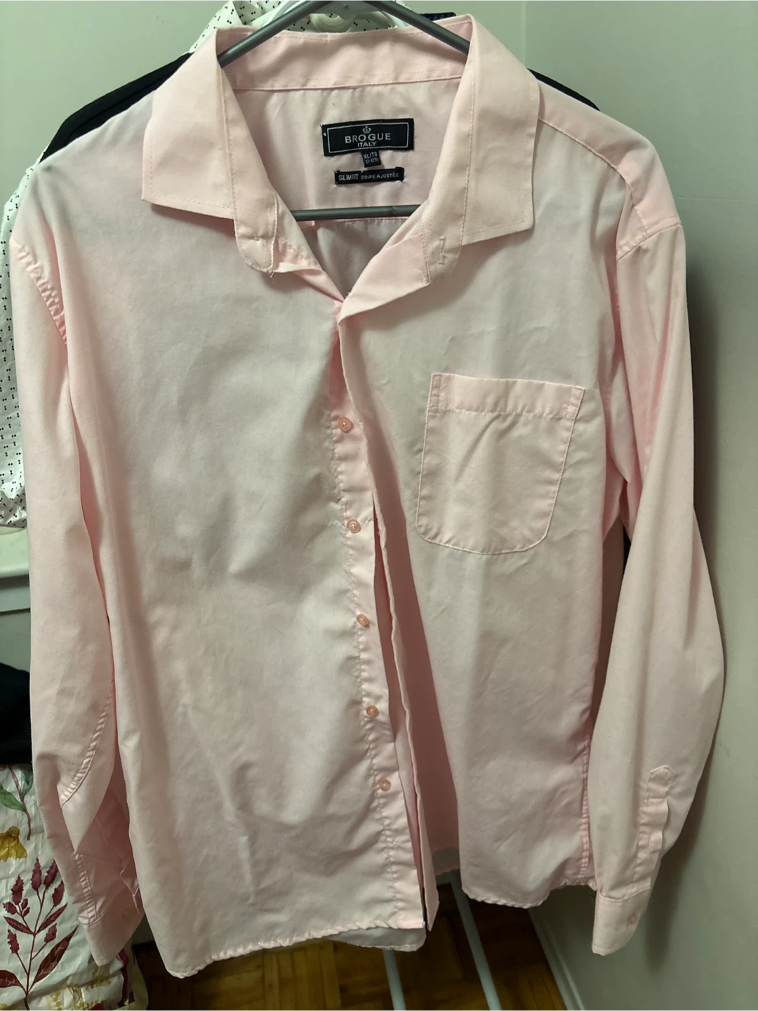 Brogue Italy Pink Slim Fit Dress Shirt XL