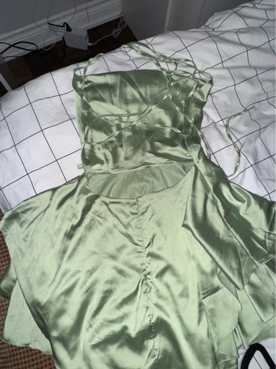 Satin Strappy Mini Dress - photo 2