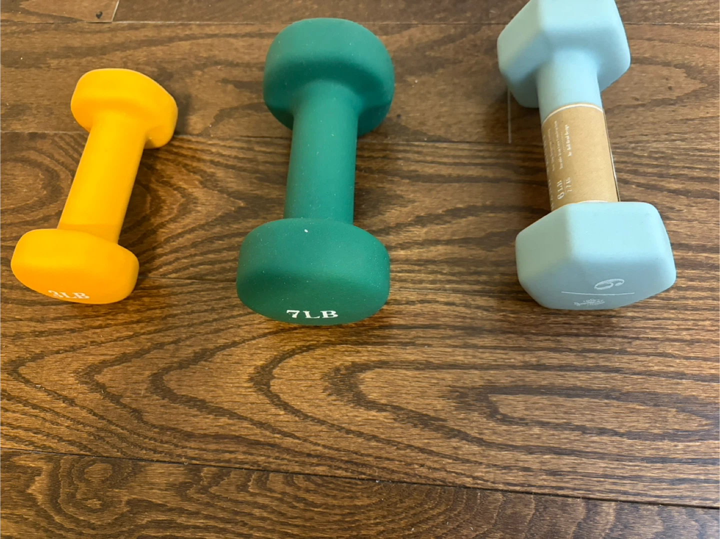 3 lbs, 6 lbs and 7 lbs dumbbells - photo 2