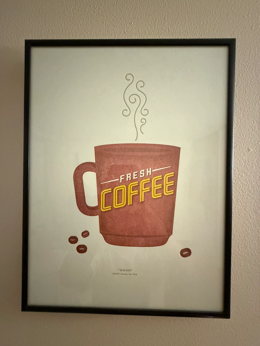 Framed "Fresh Coffee" Artwork