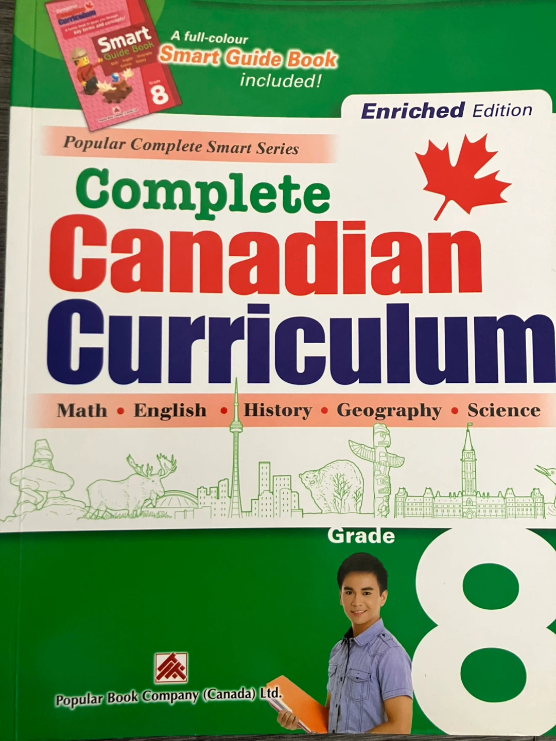 Complete Canadian Curriculum Grade 8 Math & English Textbook