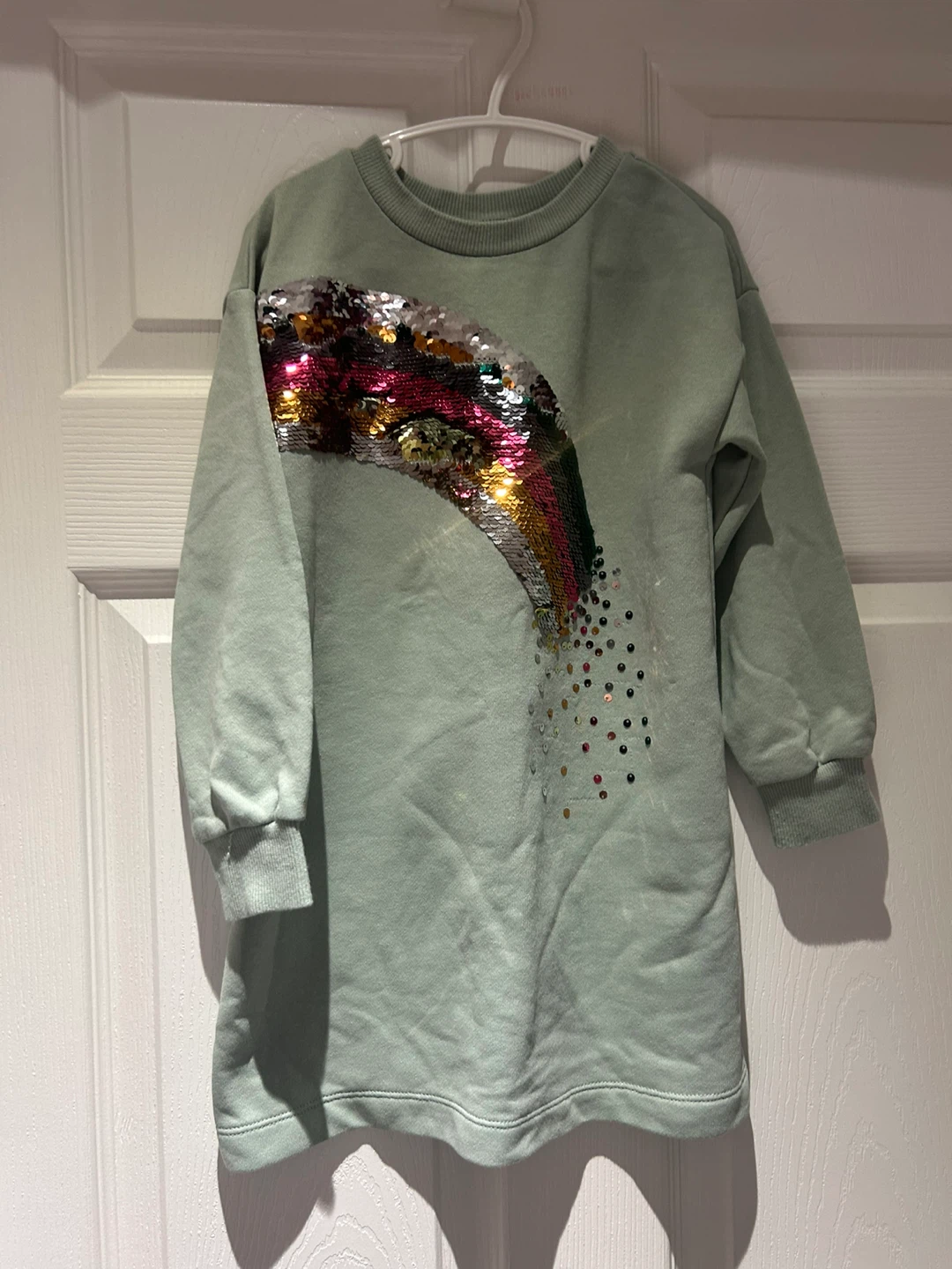 Gently used H&M Sequin Sweatshirt Dress Size 5-6