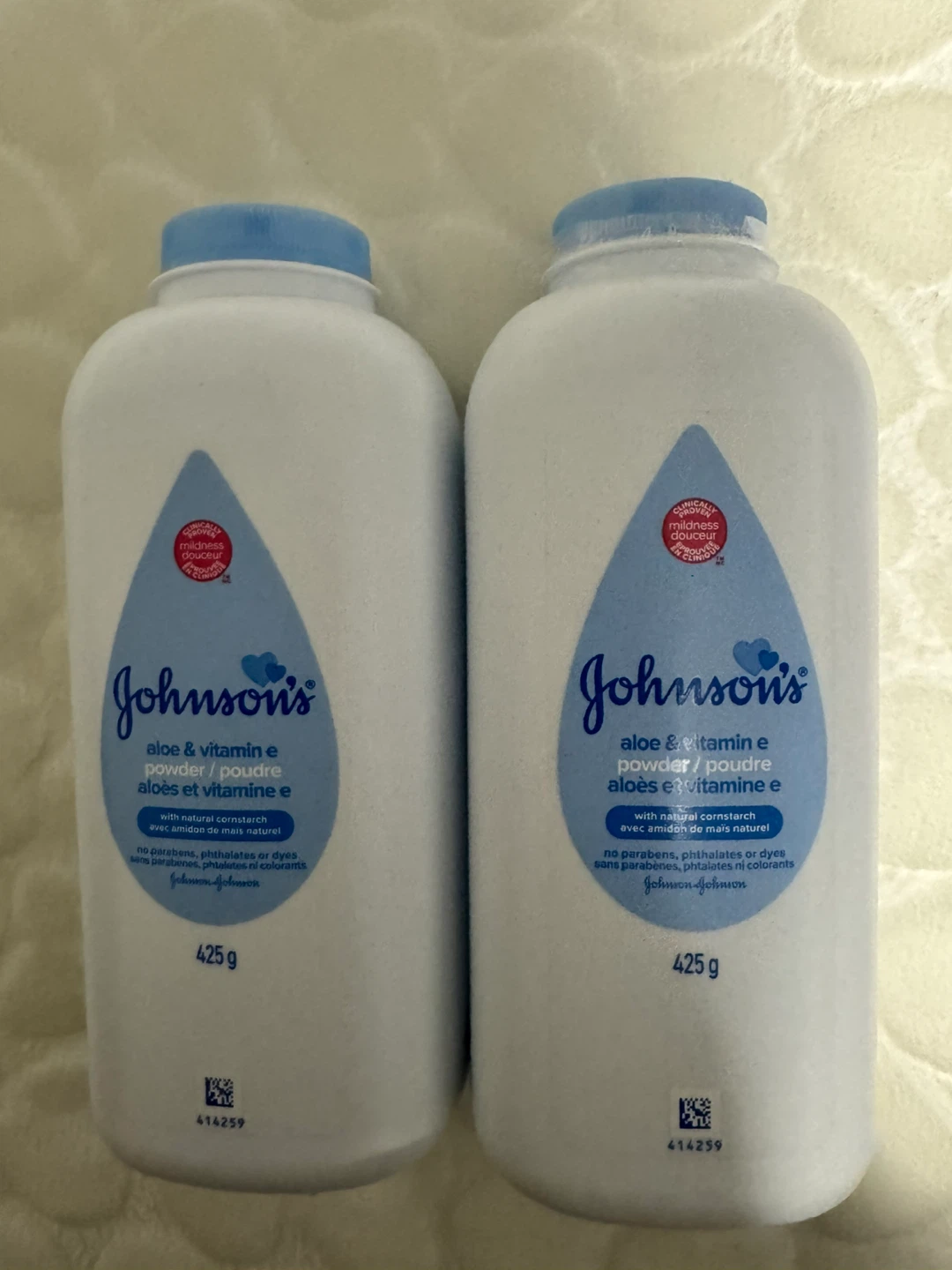 Johnson's Aloe & Vitamin E Baby Powder - 2 Pack