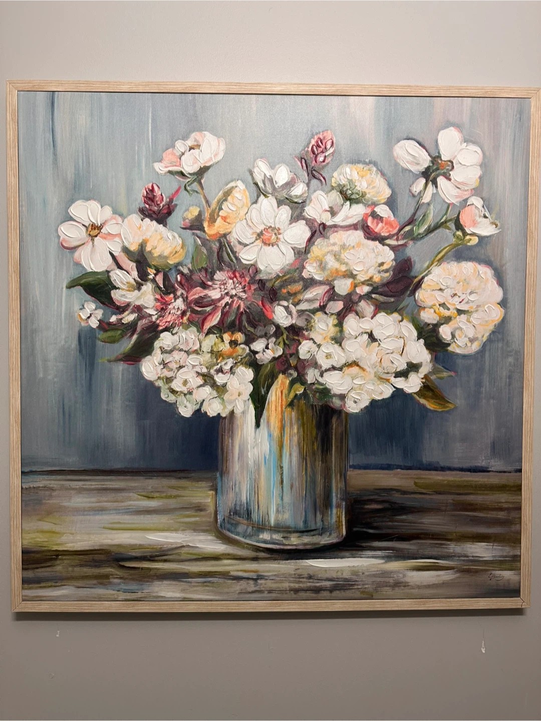 Framed Floral Still Life Painting