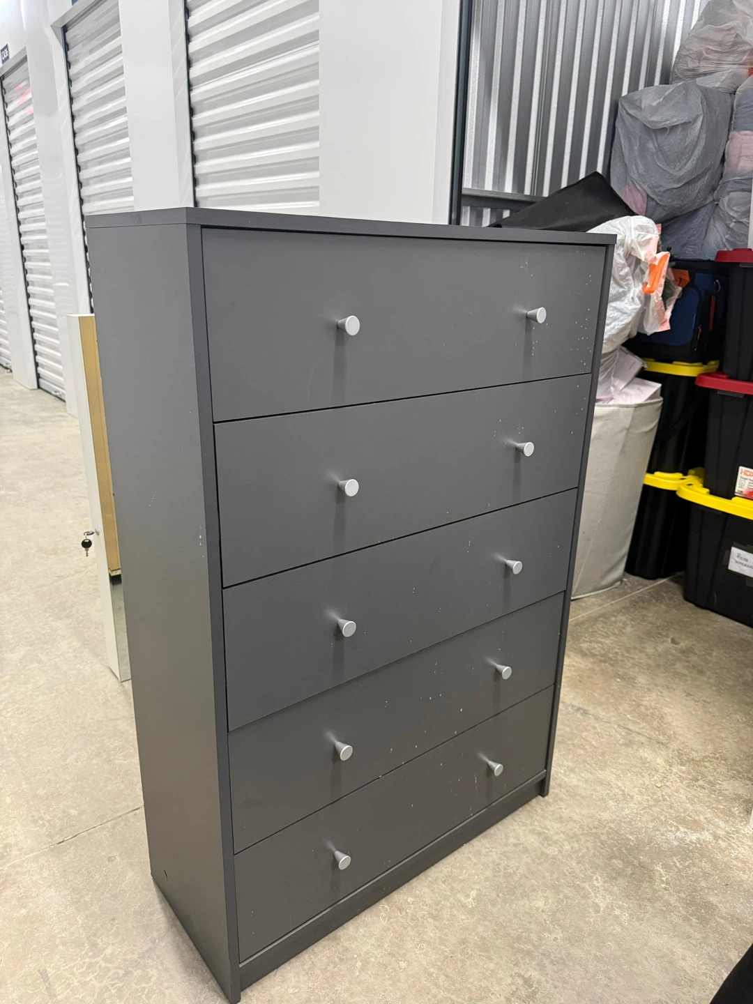 Gray 5-Drawer Dresser - photo 2