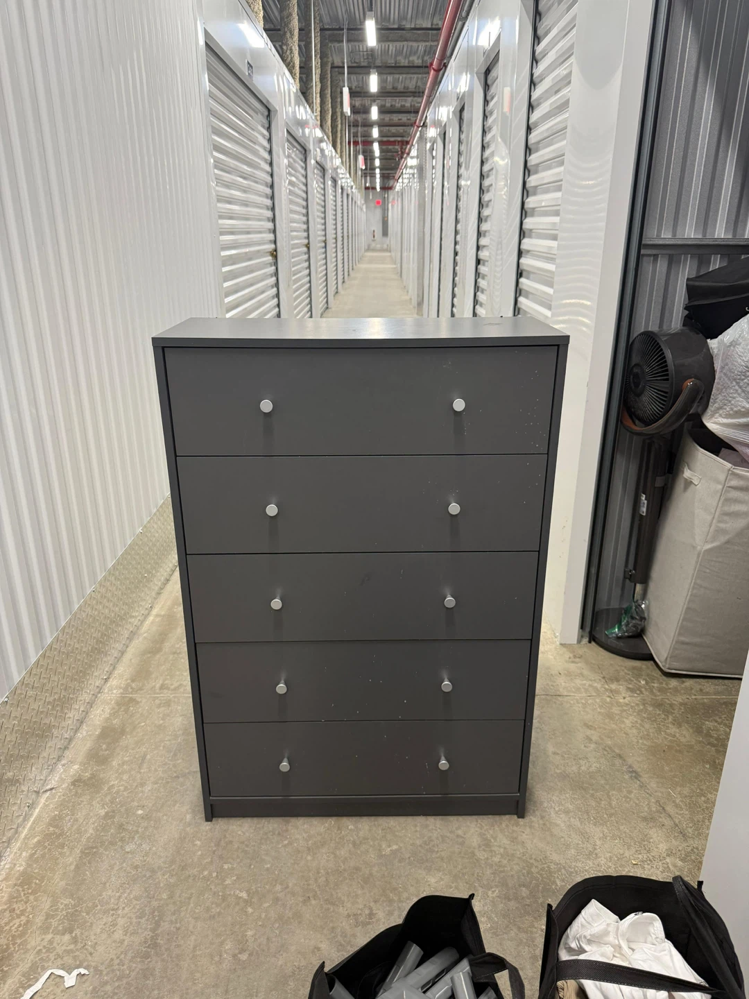 Gray 5-Drawer Dresser