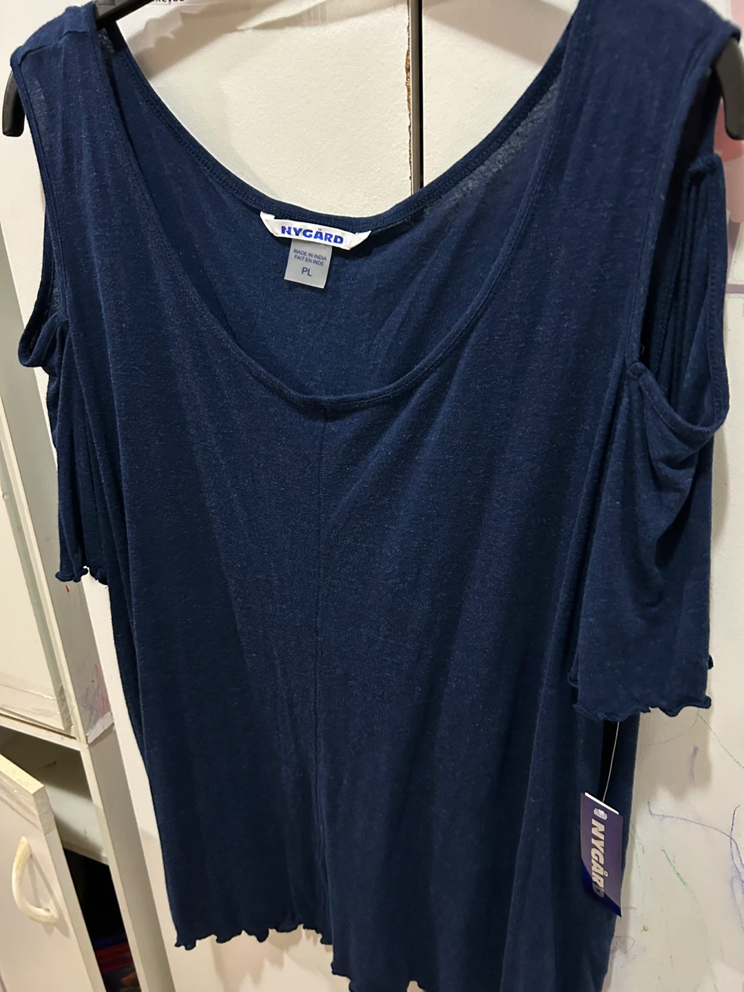 NYGARD Cold Shoulder Top - Navy Blue - Size PL - photo 2