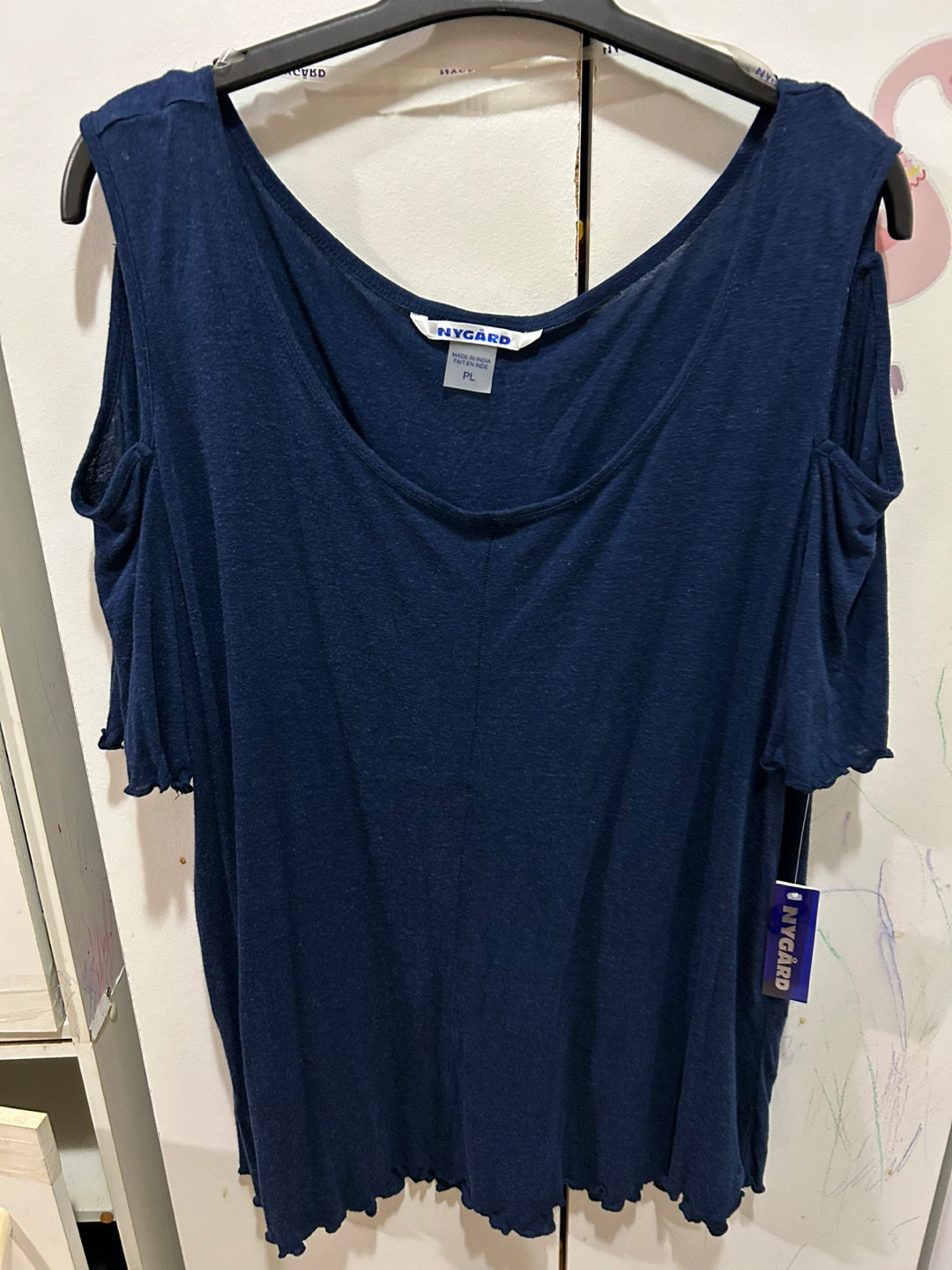 NYGARD Cold Shoulder Top - Navy Blue - Size PL - photo 3