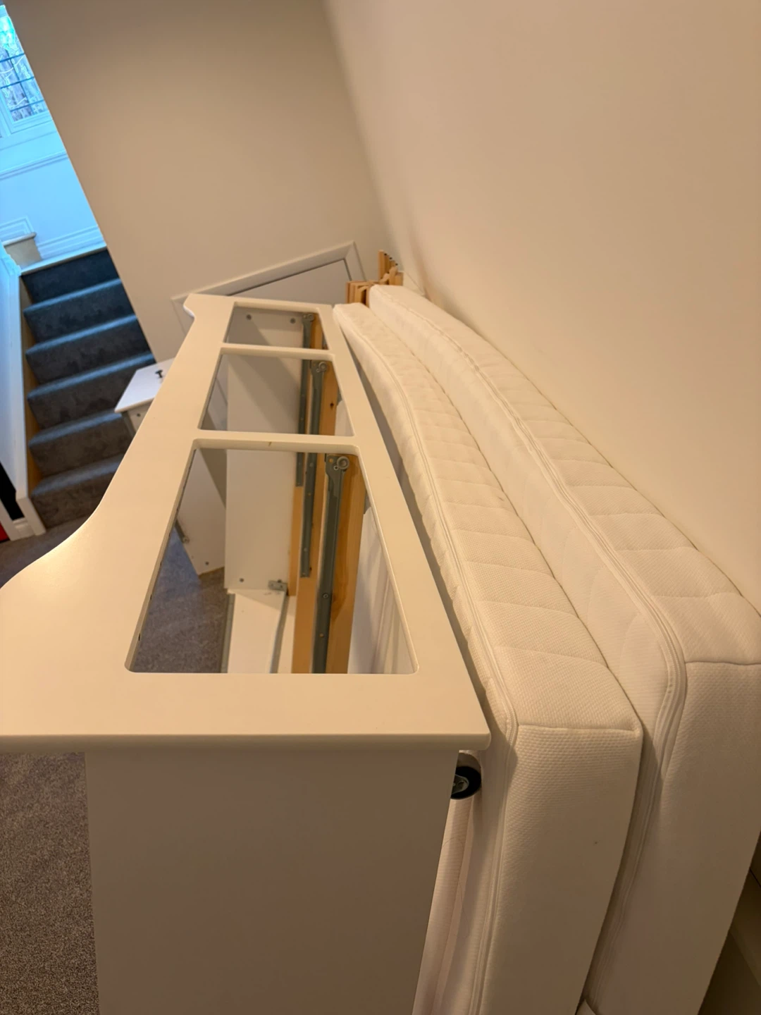 White Children's Bed Frame with Mattress - photo 2