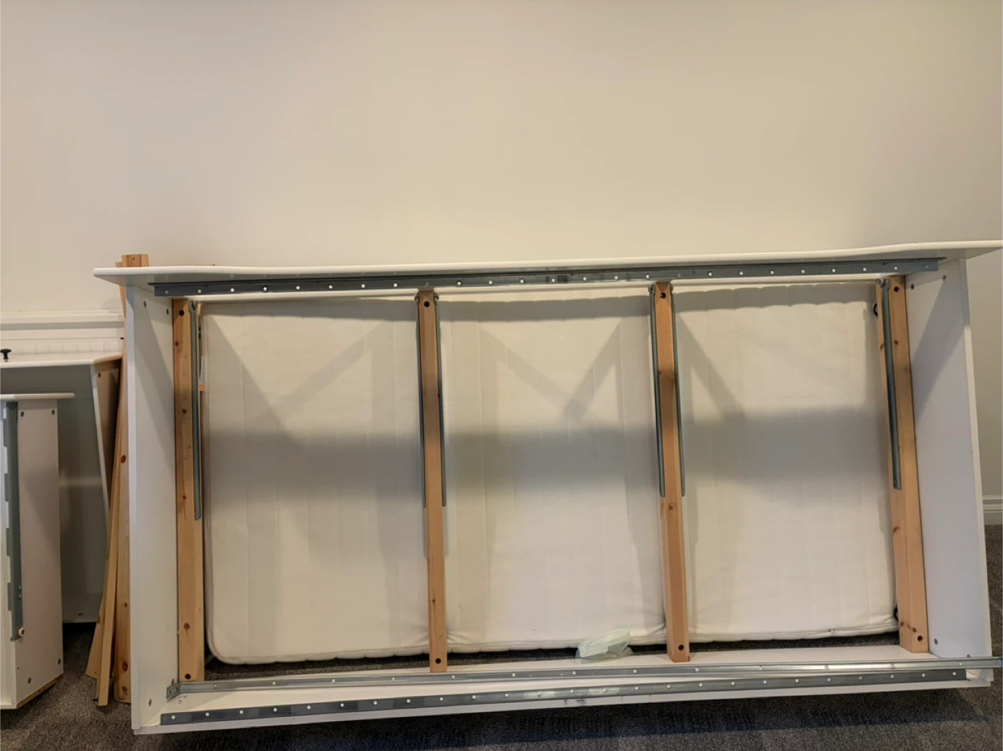 White Children's Bed Frame with Mattress - photo 4