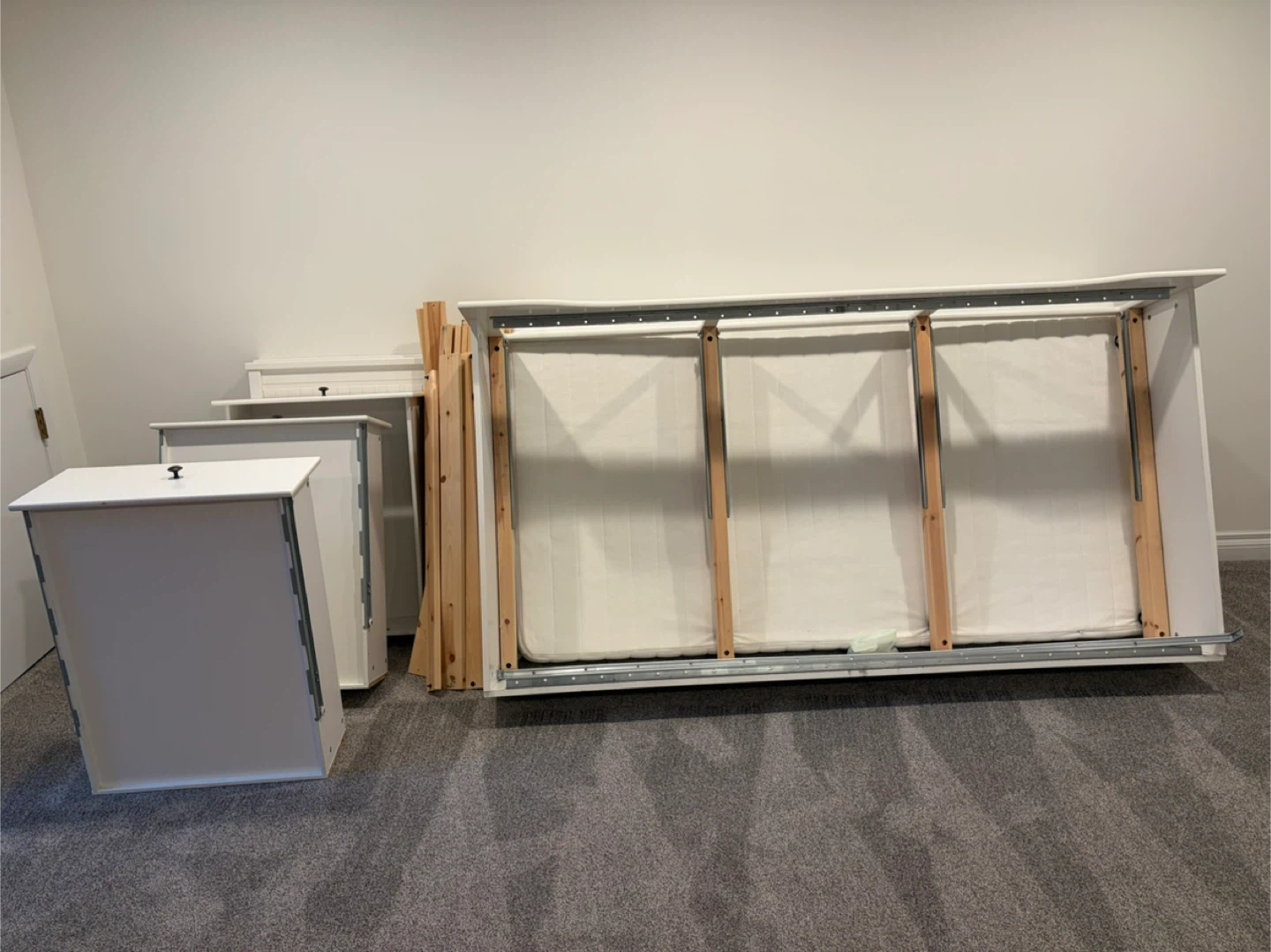 White Children's Bed Frame with Mattress