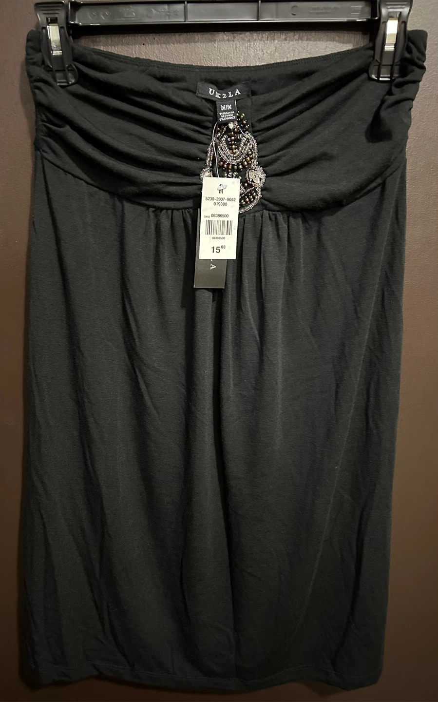 Ukzla Black Beaded Strapless Top M/M - photo 2