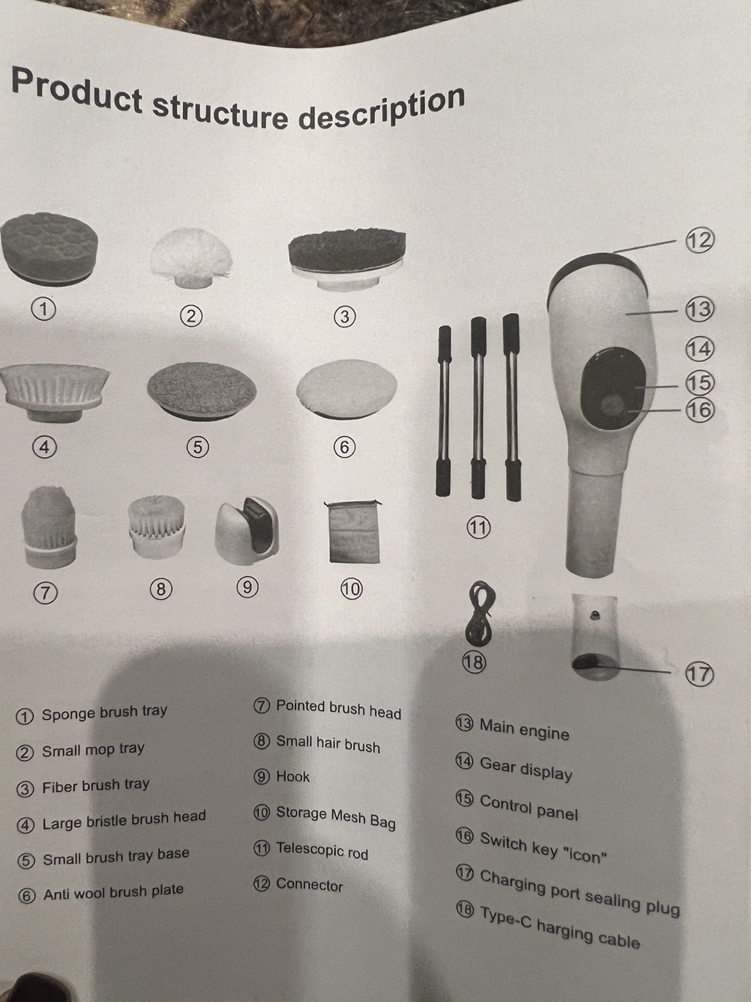 Electric Cleaning Brush with Multiple Brush Heads - photo 3