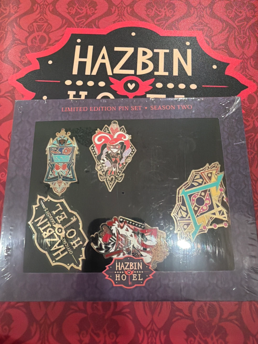 Hazbin Hotel S2 Pin Set. The Vees- Vox Valentino Velvette