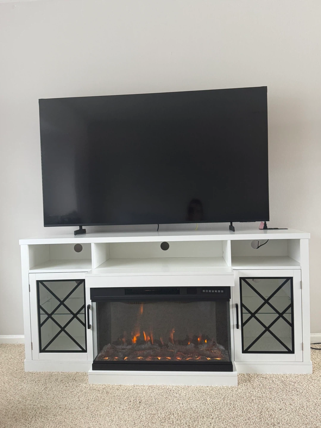 White Electric Fireplace