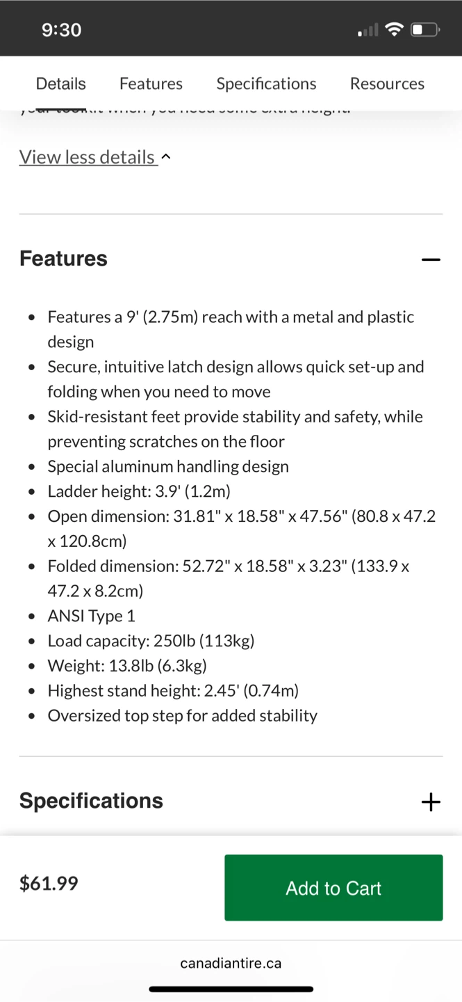 Folding 3 Step Stool Ladder - photo 2