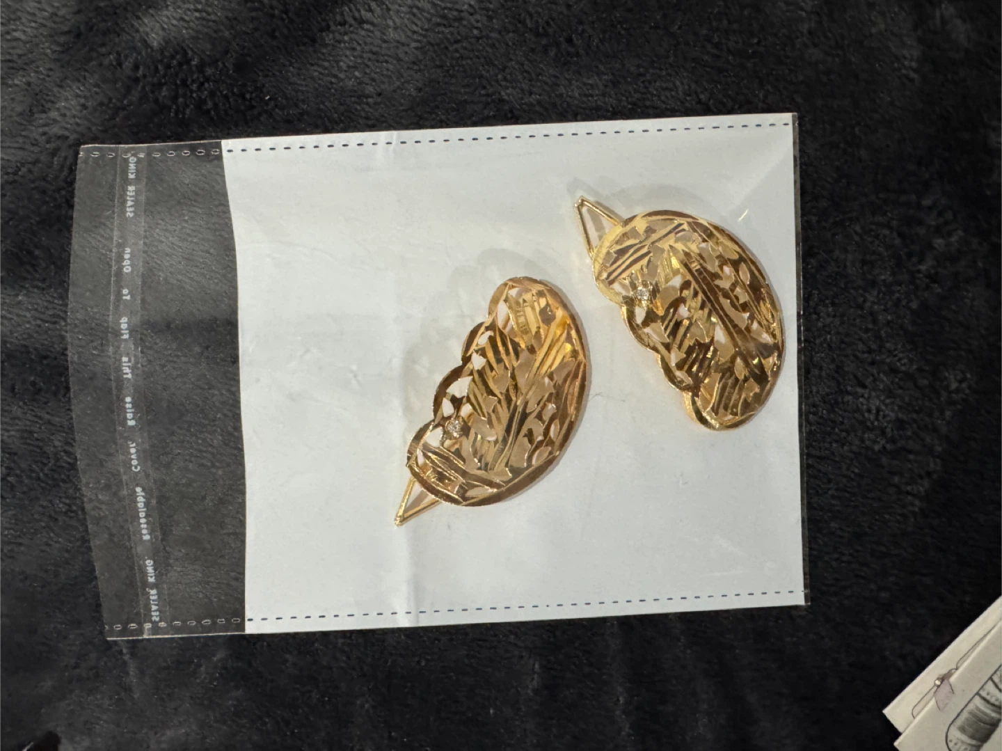 Gold Tone Hair Clips with Rhinestones (Set of 2) - photo 2