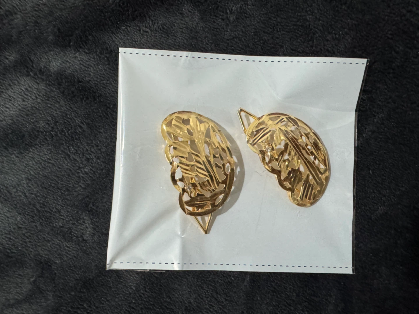 Gold Tone Hair Clips with Rhinestones (Set of 2)