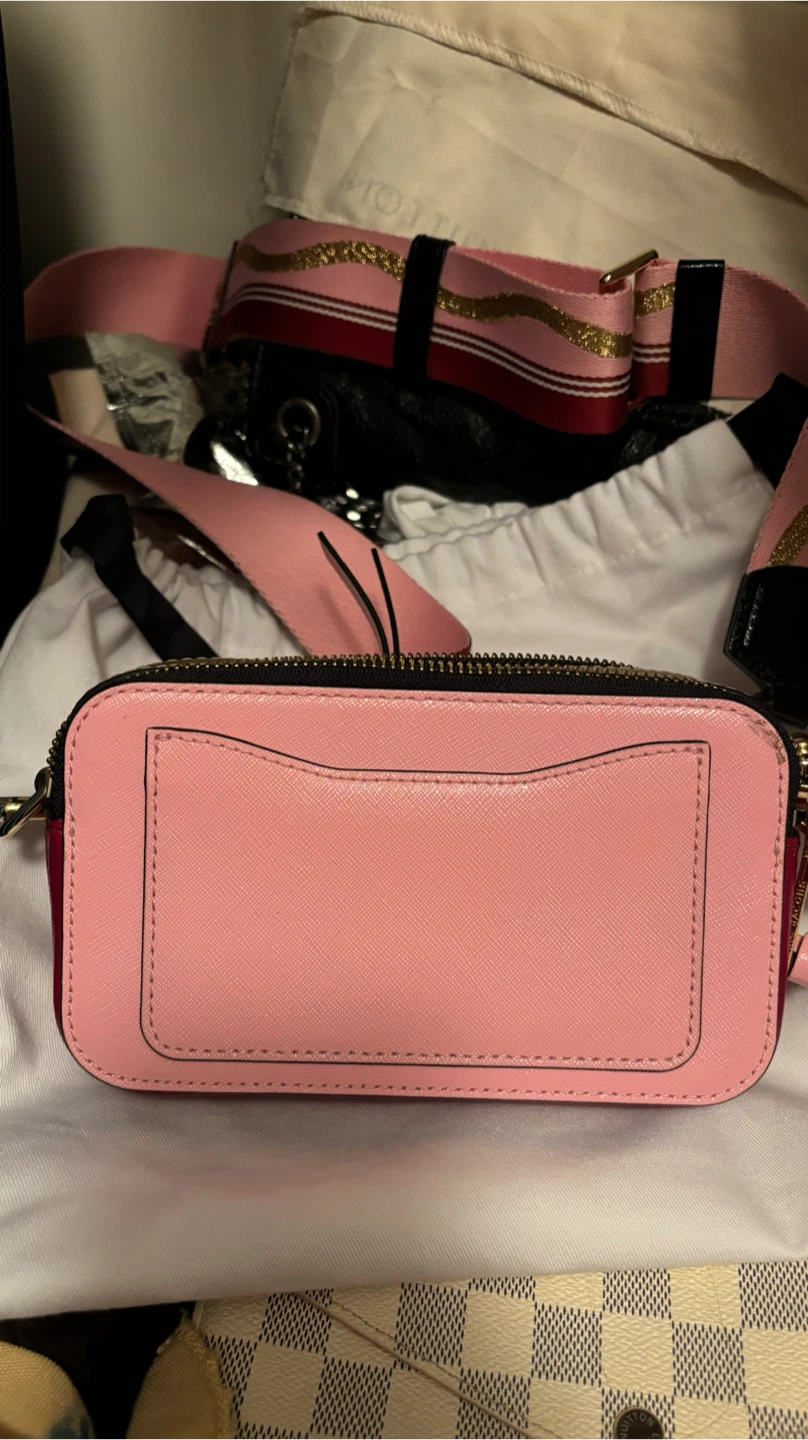 Marc Jacobs Pink Camera Bag with Gold Hardware