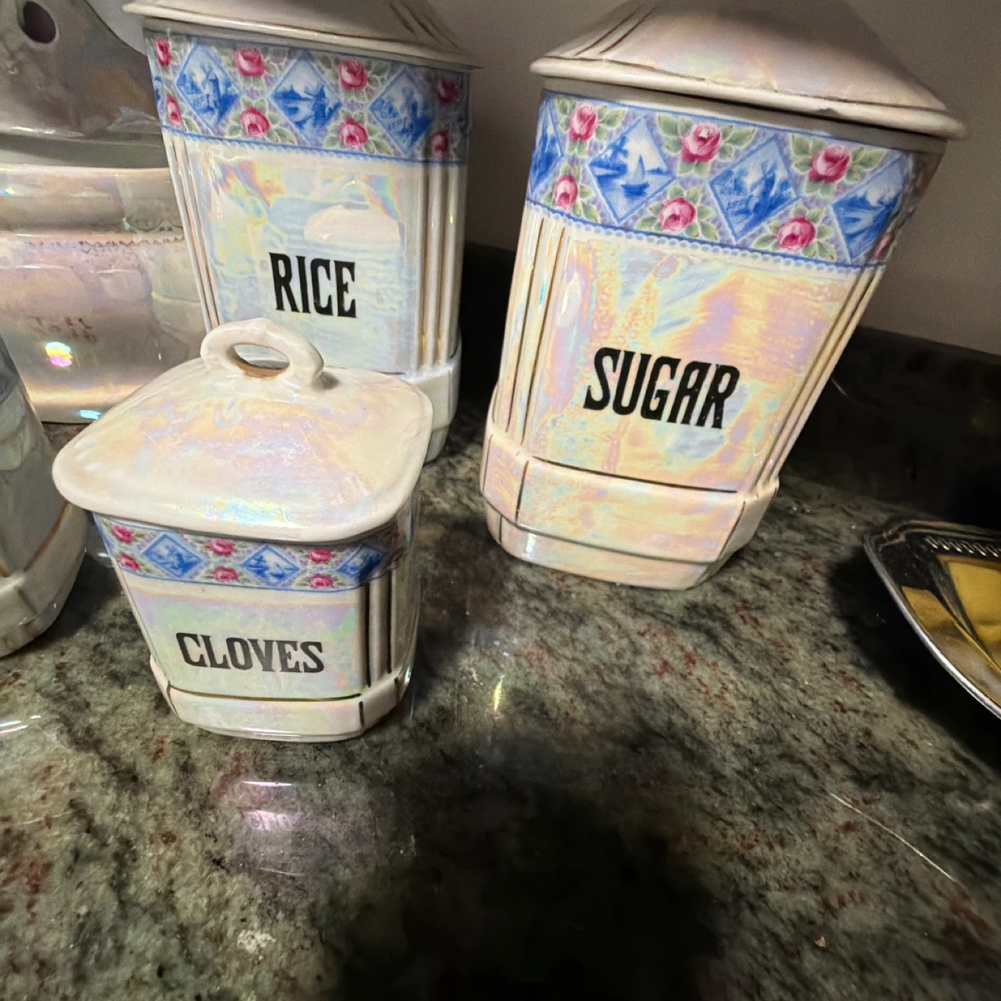 Vintage Czechoslovakia Ceramic Kitchen Canister Set - photo 2