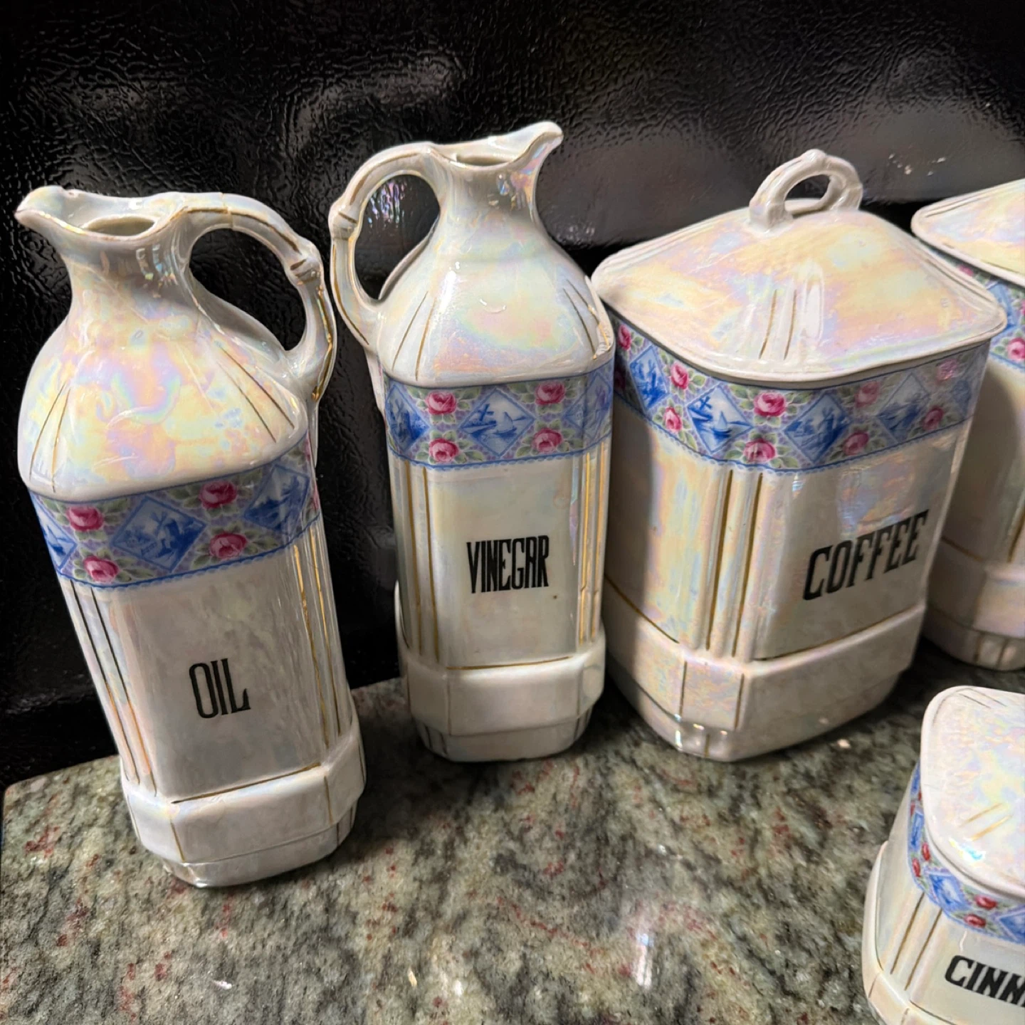 Vintage Czechoslovakia Ceramic Kitchen Canister Set - photo 5