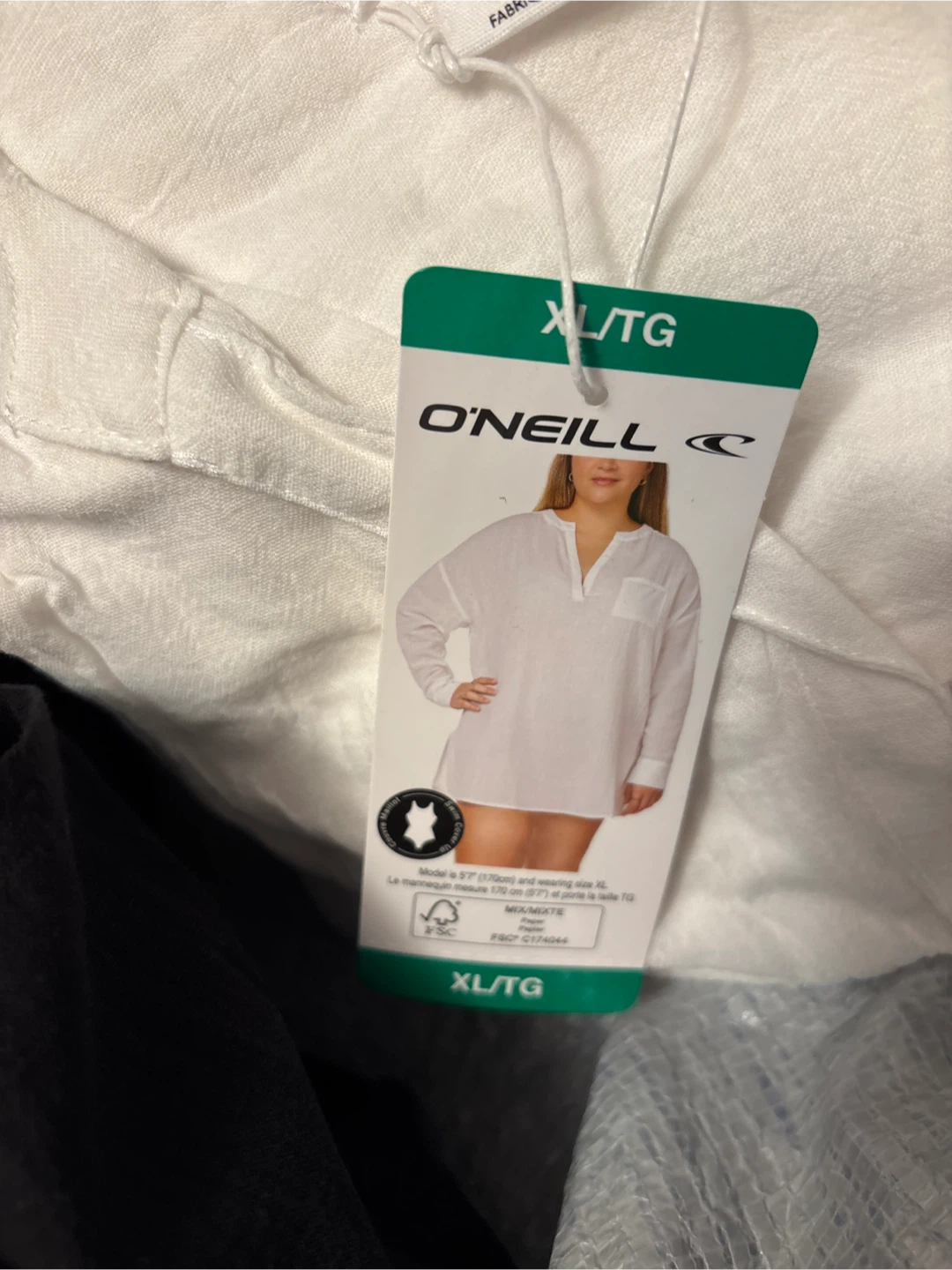 2pc O'Neill Women's XL/TG Tunic Shirt (Black & White) - photo 3