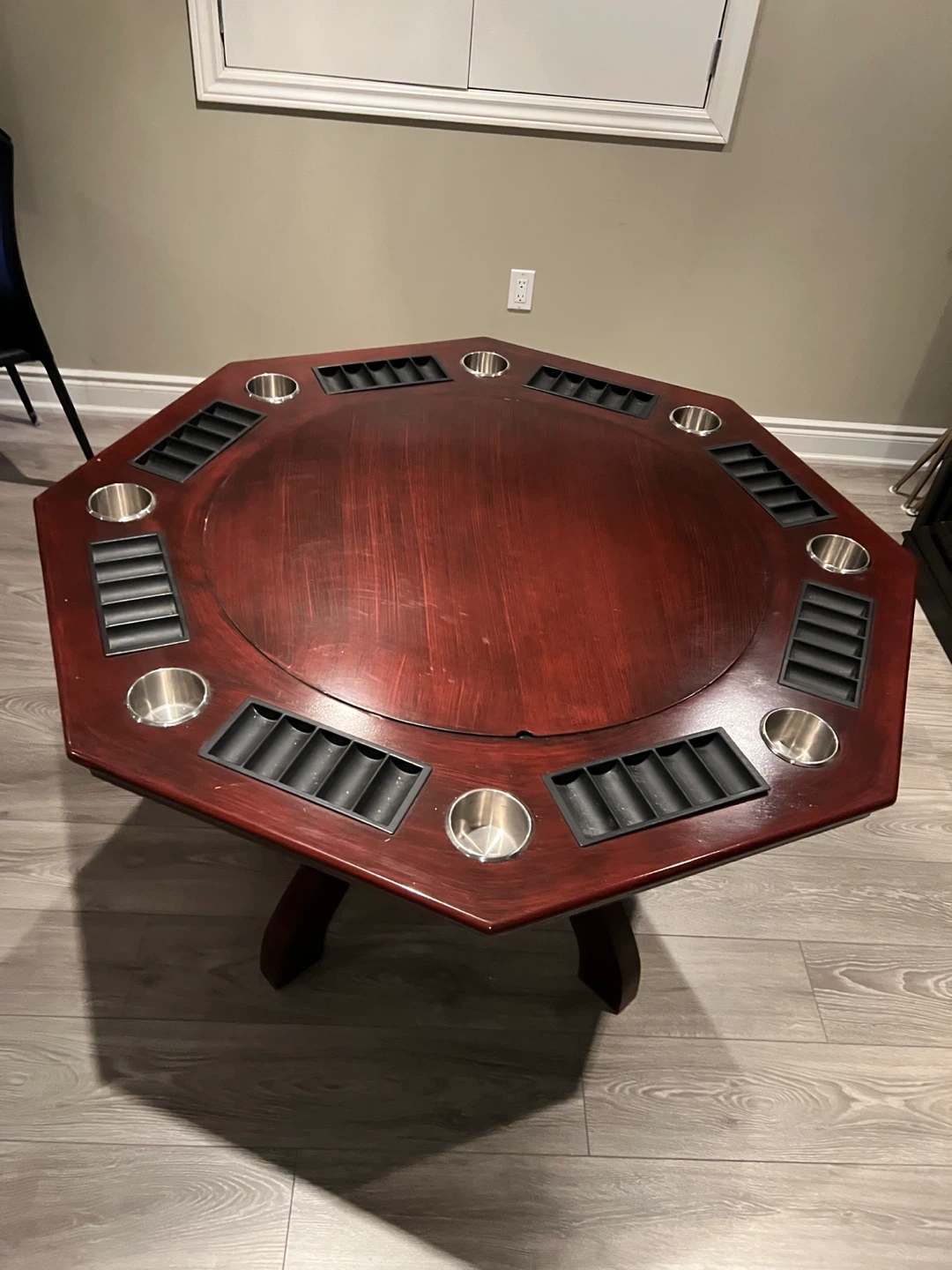 Octagon Poker Table with Cup Holders and Chip Trays - photo 2
