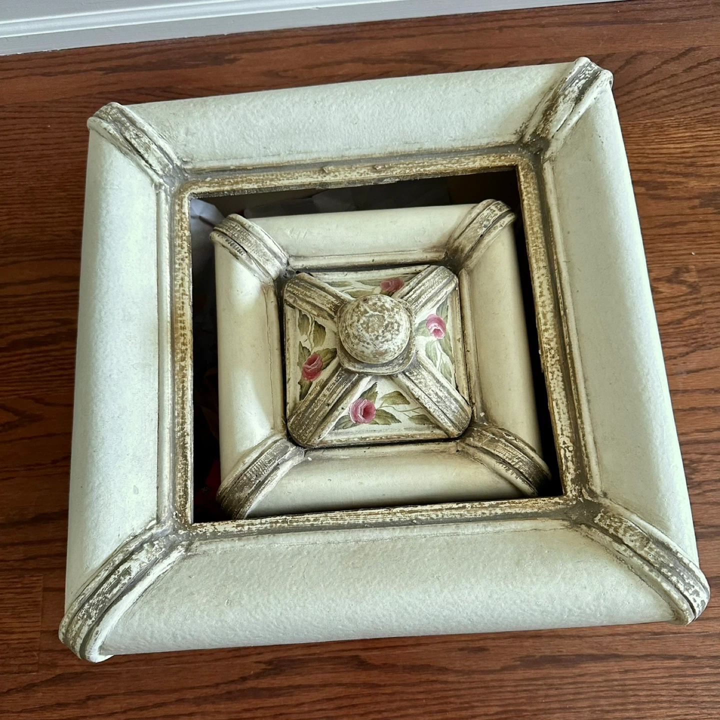 Set of 2 storage boxes retro vintage shabby chic - photo 5