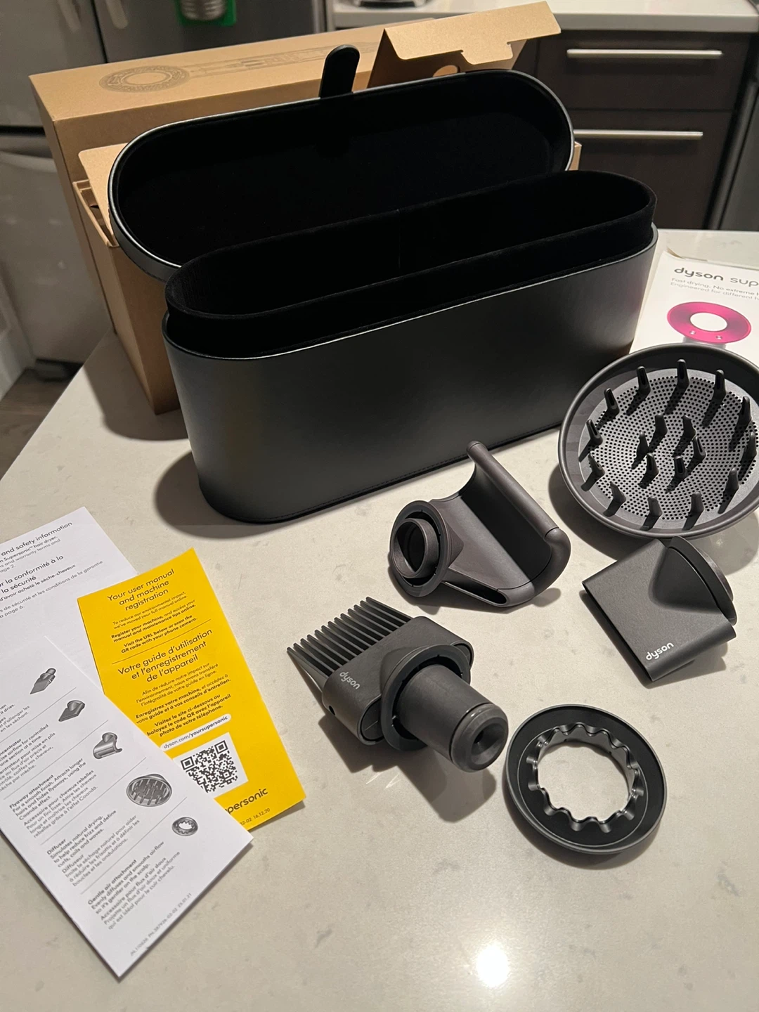 Dyson Hair Dryer Attachments and Case