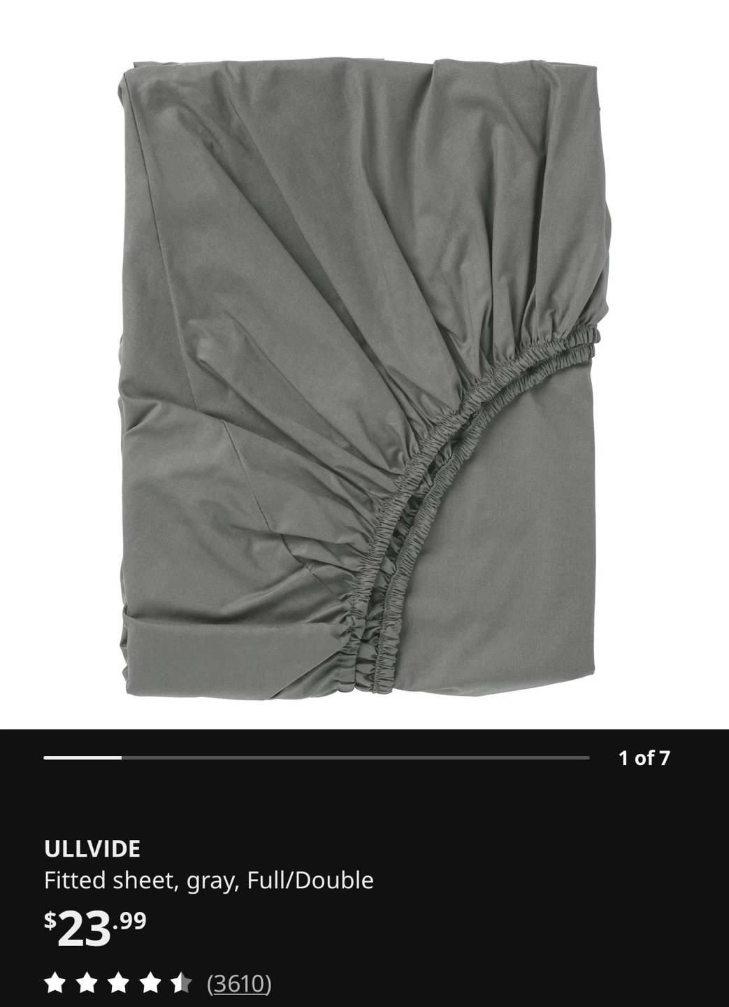 IKEA Full Fitted Sheet - Gray