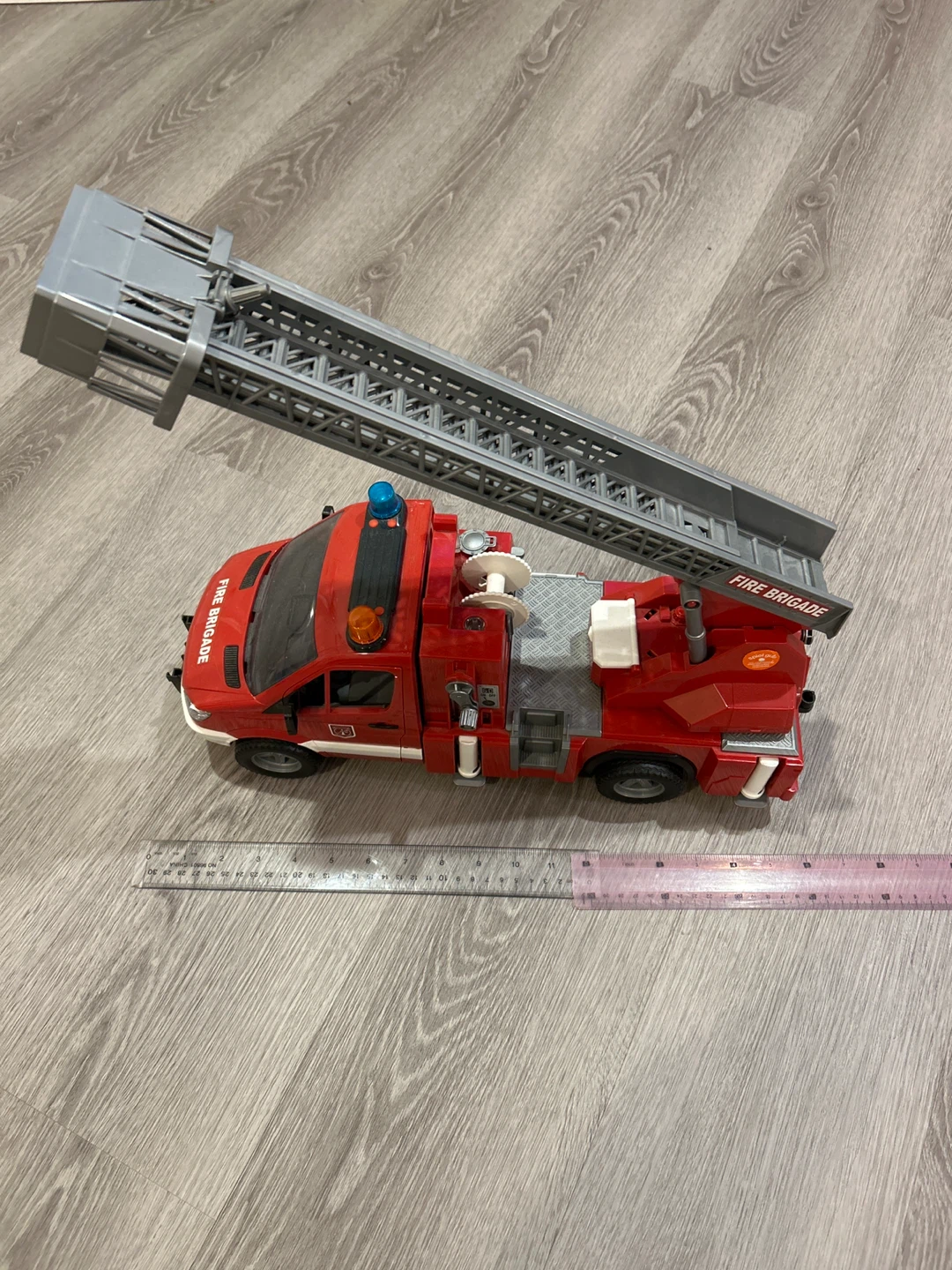 Burder Large Red Fire Brigade Ladder Truck Toy