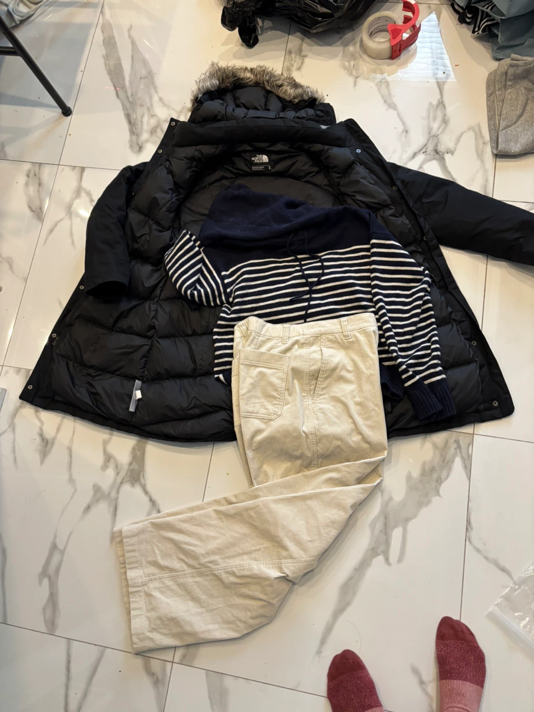 The North Face Black Down Parka Jacket -  Medium