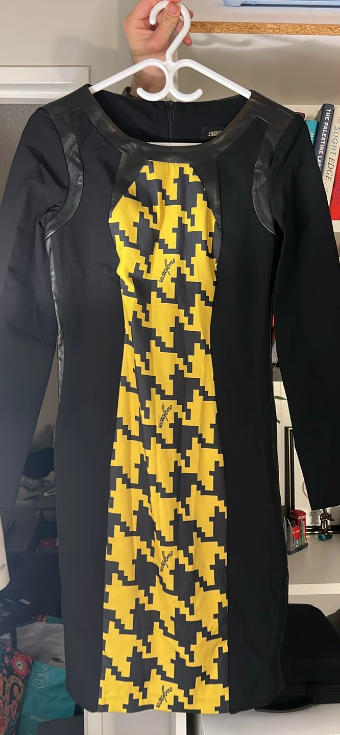 Black and Yellow Dress - Formal Size S