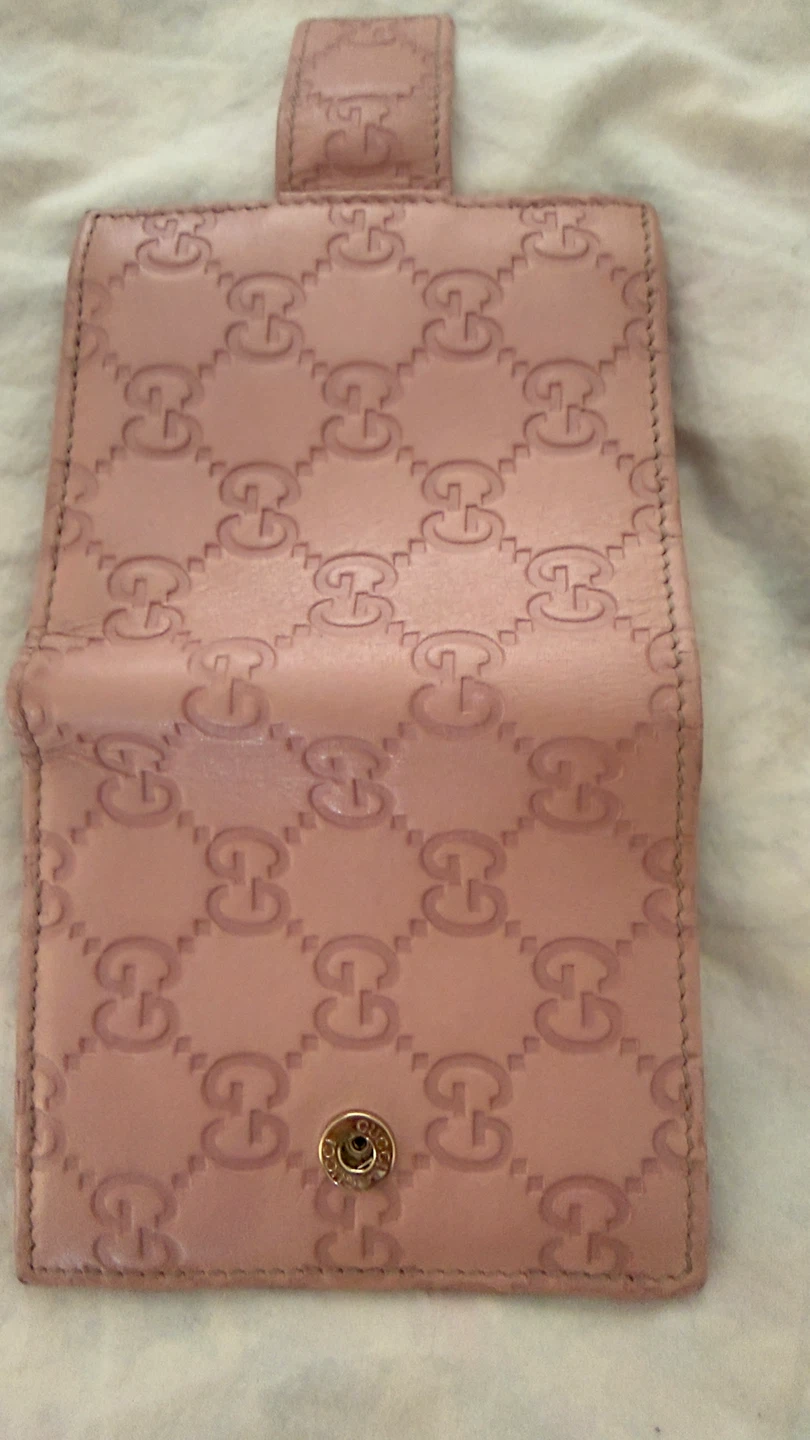 Vintage Gucci Pink Leather Wallet authentic - photo 2
