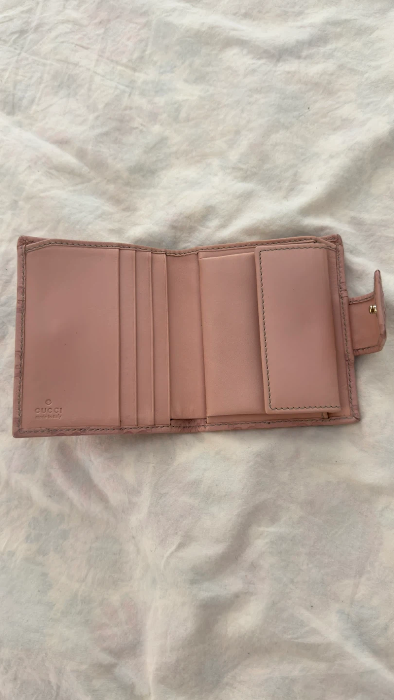 Vintage Gucci Pink Leather Wallet authentic - photo 3