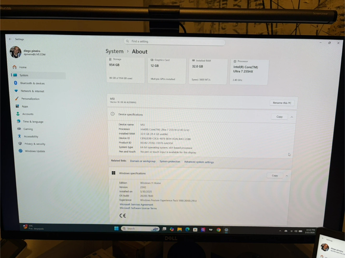 MSI Vector 16 HX Gaming Laptop | 1TB SSD | Excellent Condition - photo 5