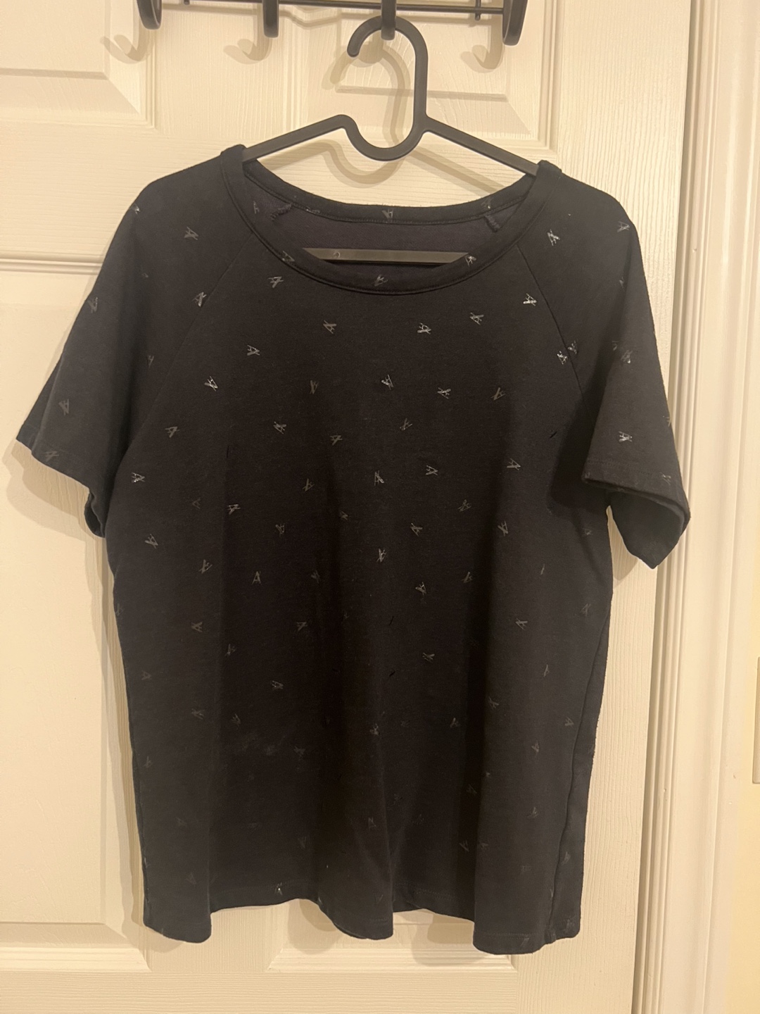Black T-Shirt with Pattern
