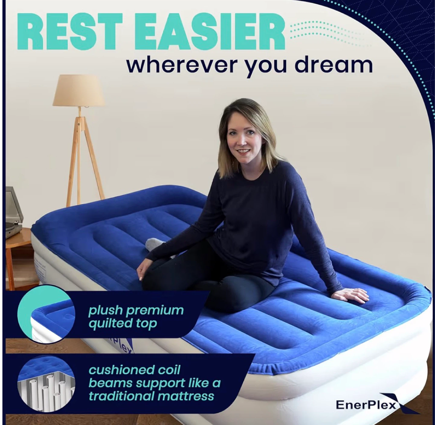 EnerPlex Air Mattress with Built-in Pump - Twin Size - photo 4